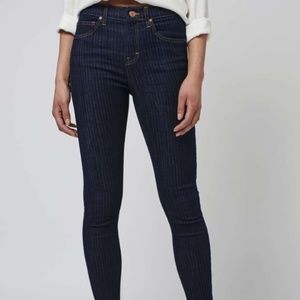 TopShop Pinstripe Skinny Jamie Jeans Size 25